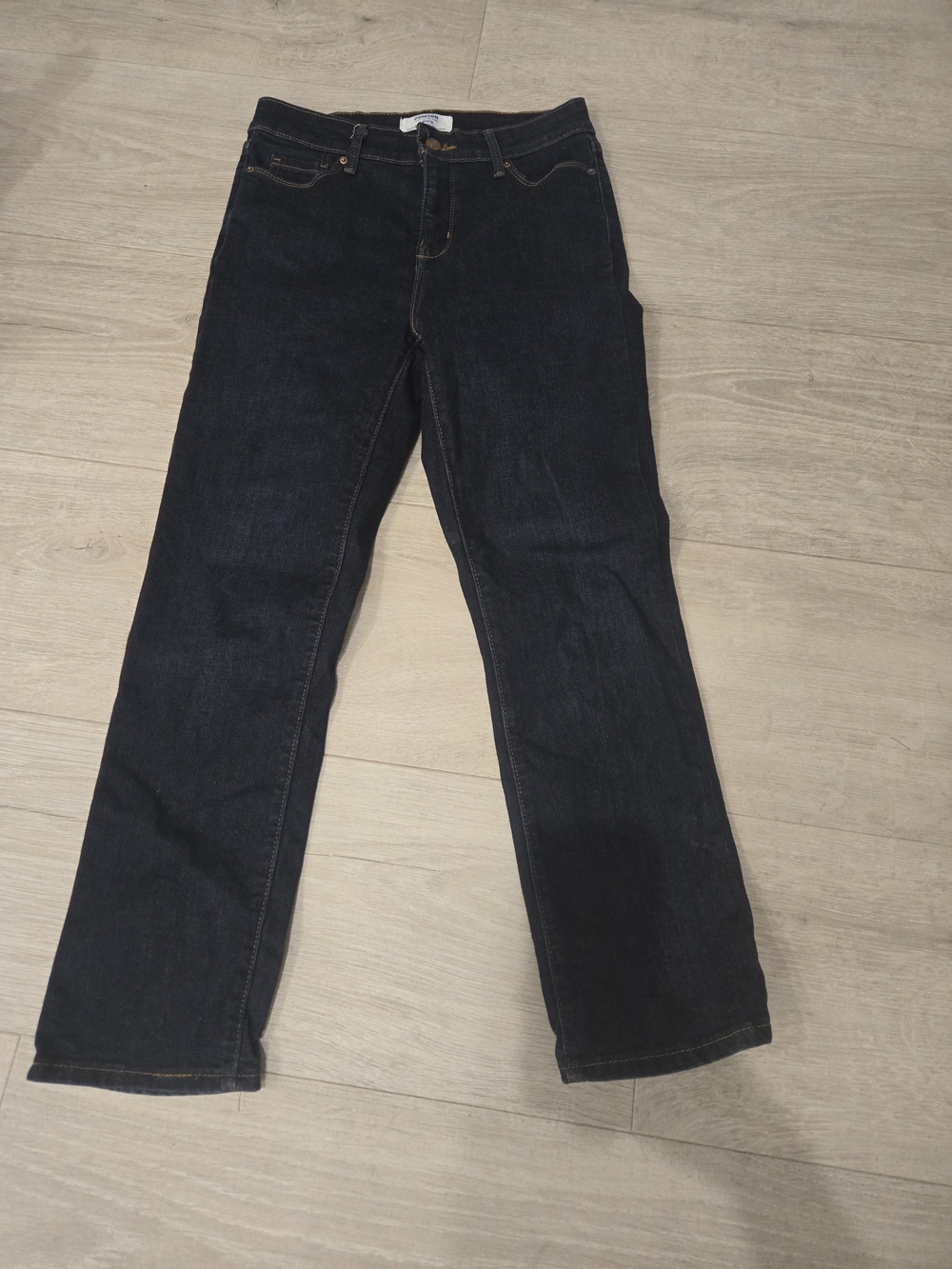 Classic Women's Dark Blue Straight-Leg Jeans
